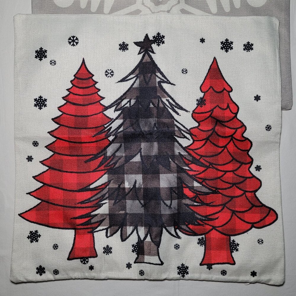 Christmas Throw Pillow Covers 18x18 in Set of 4 - Picture 4 of 10